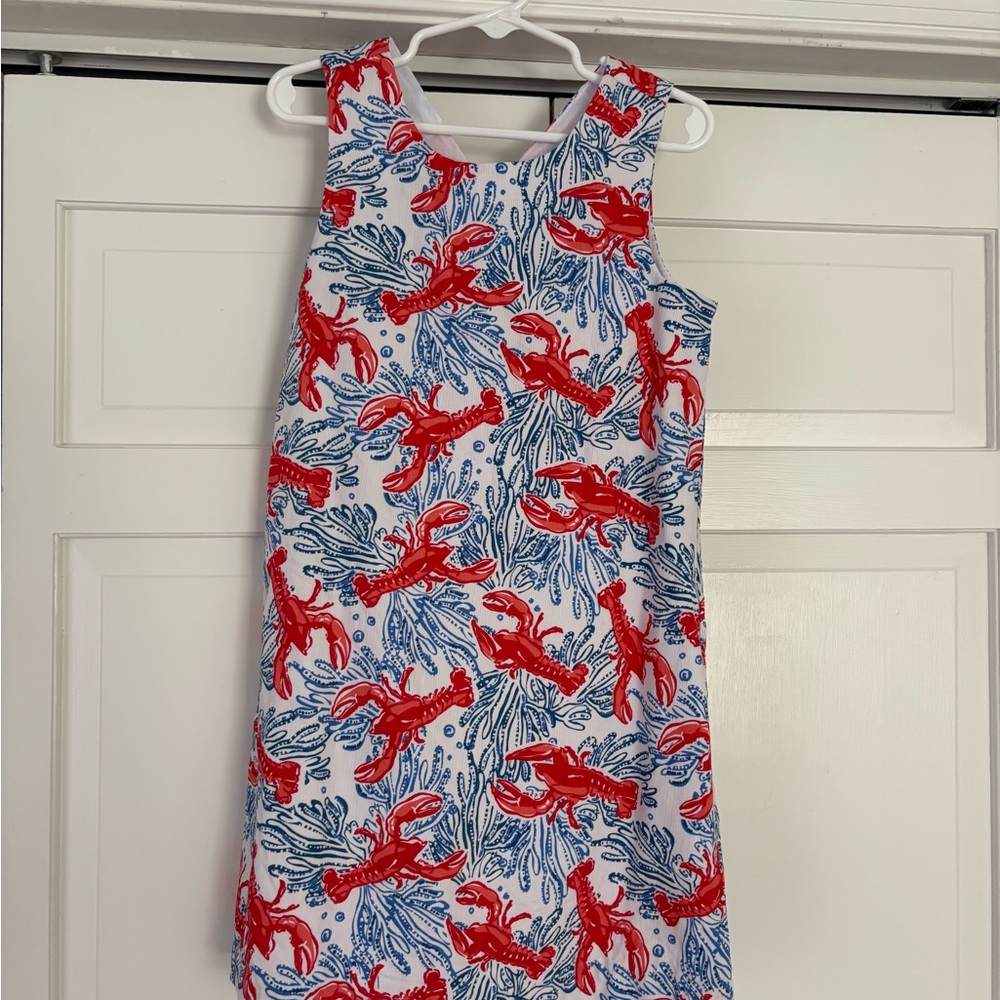 Tommy Bahama Kids' White and Blue Patterned Dress